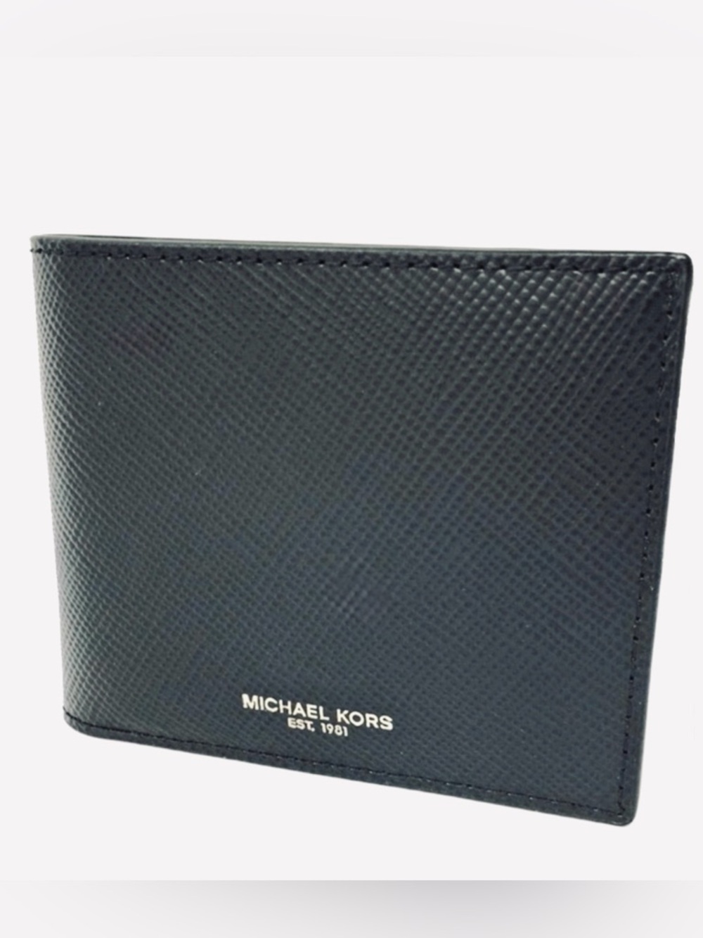 MICHAEL KORS, Men’s Harrison Slim Billfold Wallet in Black Saffiano Leather, NWT